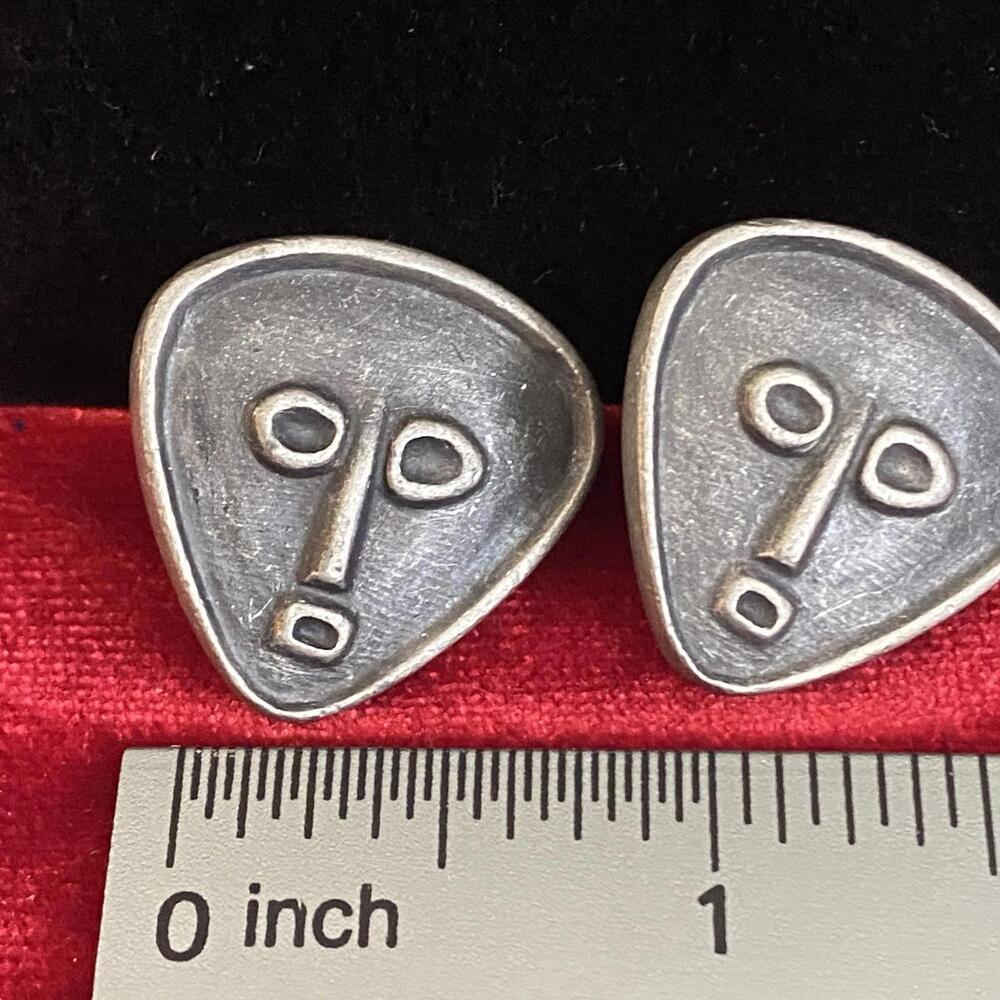 Roland Landerholm Tenn Sweden Mcm Pewter Earrings